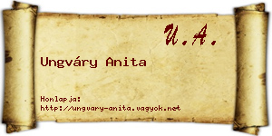 Ungváry Anita névjegykártya